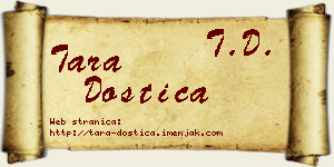 Tara Dostica vizit kartica